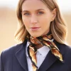Turf War Medium Silk Scarf - Black and Gold