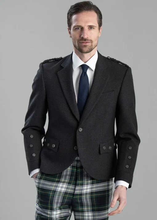 Tweed Argyll Jacket - Charcoal