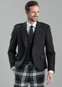Tweed Argyll Jacket - Charcoal