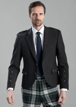 Tweed Argyll Jacket - Charcoal