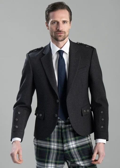 Tweed Argyll Jacket - Charcoal