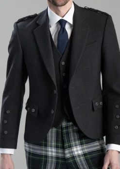 Tweed Argyll Jacket - Charcoal