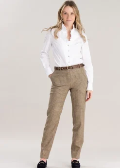 Twill Slim Leg Trousers - Somerset Check