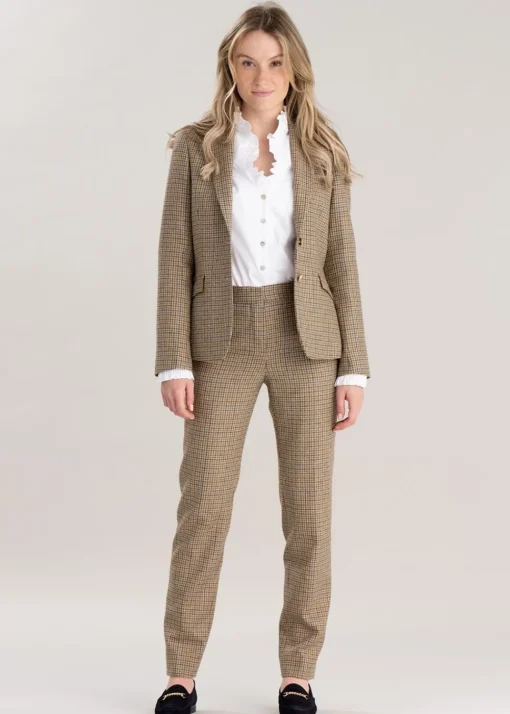 Twill Slim Leg Trousers - Somerset Check