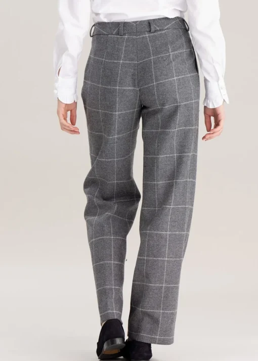 Twill Wide Leg Trousers - Cambridge Check