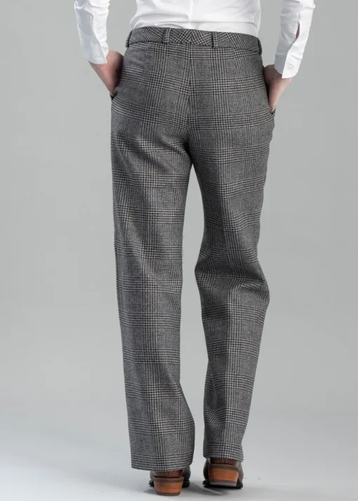 Twill Wide Leg Trousers - Berwick Check