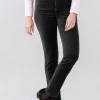 Velvet Straight Leg Jeans - Olive Green