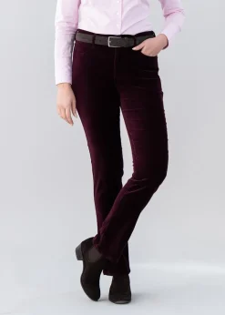 Velvet Straight Leg Jeans - Garnet