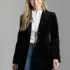Vivien Velvet Coat - Black