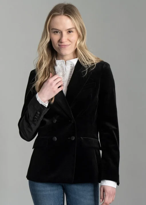 Vivien Velvet Jacket - Black