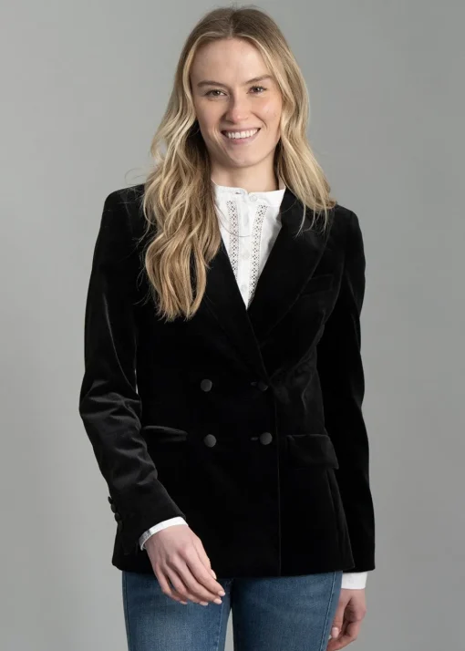 Vivien Velvet Jacket - Black