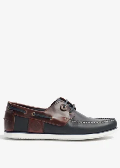 Wake Boat Shoes - Navy and Brown