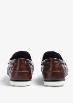 Wake Boat Shoes - Navy and Brown