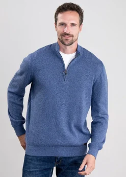 Whitfield Half Zip Sweater - Navy