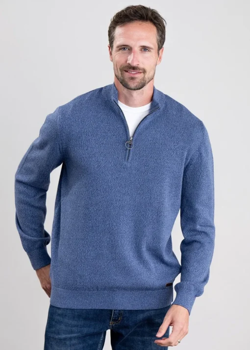 Whitfield Half Zip Sweater - Navy
