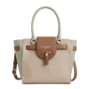 Windsor Tote Bag - Mint, Stone and Tan Leather
