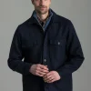Wool Overshirt - Evening Blue