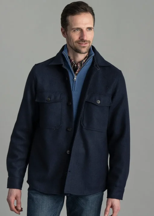 Wool Overshirt - Evening Blue