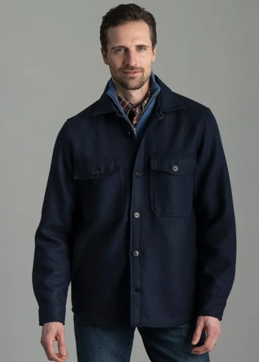 Wool Overshirt - Evening Blue