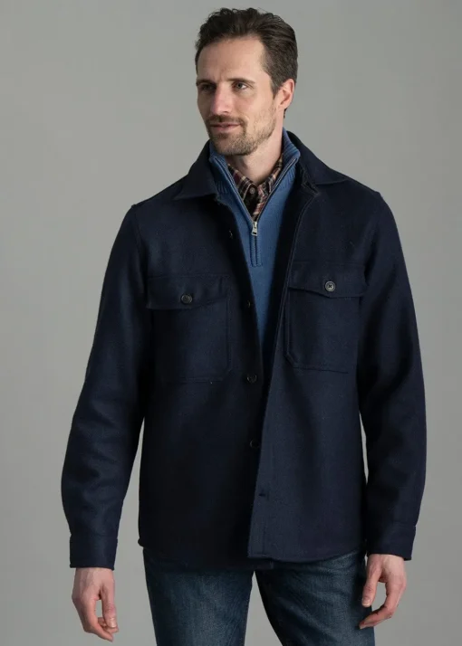 Wool Overshirt - Evening Blue