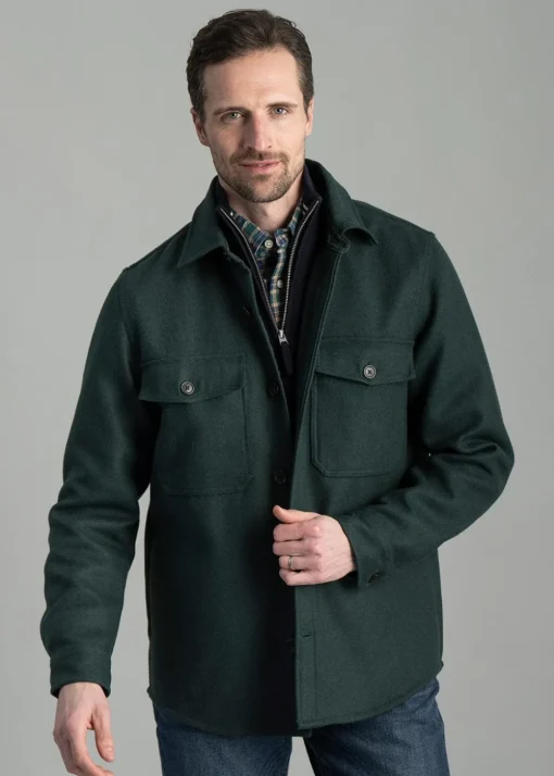 Wool Overshirt - Tartan Green