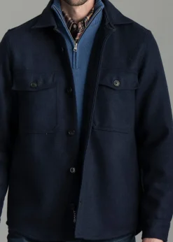 Wool Overshirt - Evening Blue
