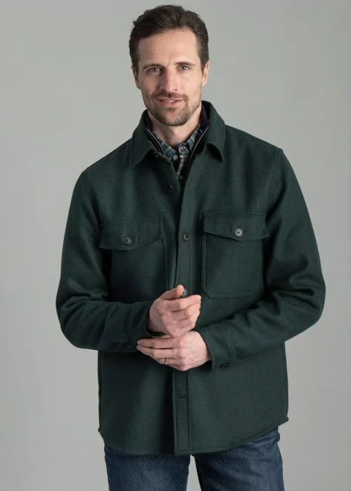 Wool Overshirt - Tartan Green