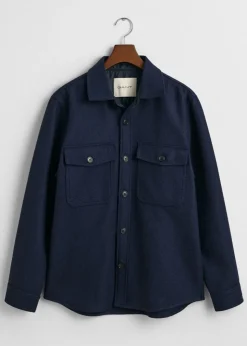 Wool Overshirt - Evening Blue