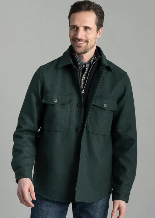 Wool Overshirt - Tartan Green
