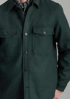 Wool Overshirt - Tartan Green