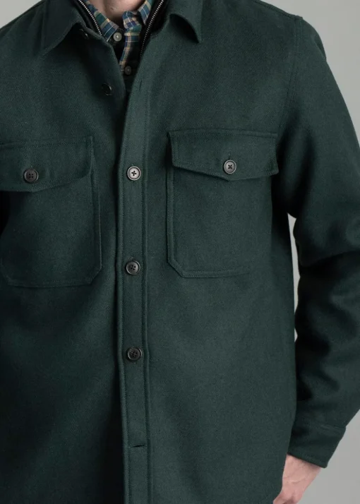 Wool Overshirt - Tartan Green
