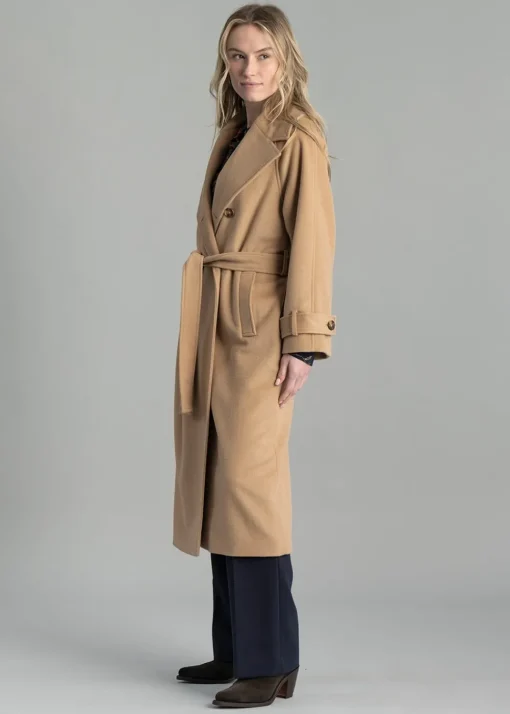 Wool Trench Coat - Caramel Beige