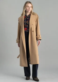 Wool Trench Coat - Caramel Beige